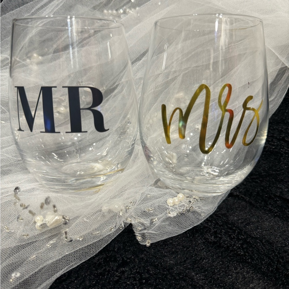 Mr. And Mrs Wine Glasses